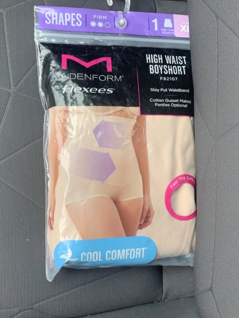 2/$20 Maidenform Flexees High Waist Boyshort Stay Put Waistband Beige XL